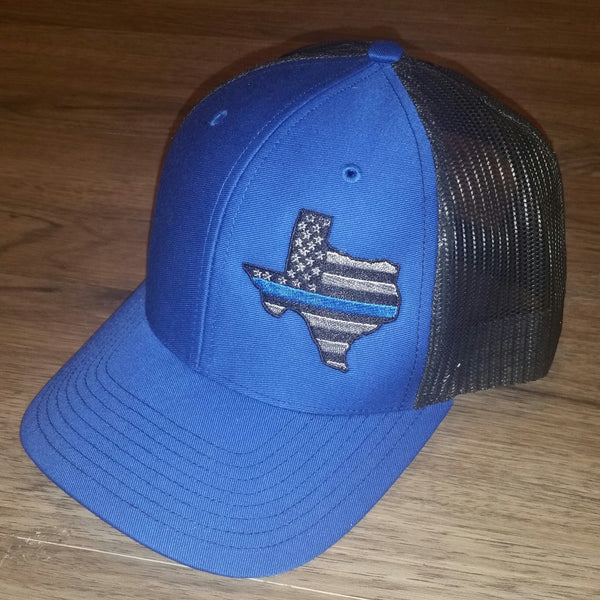 Thin Blue Line Texas Cap